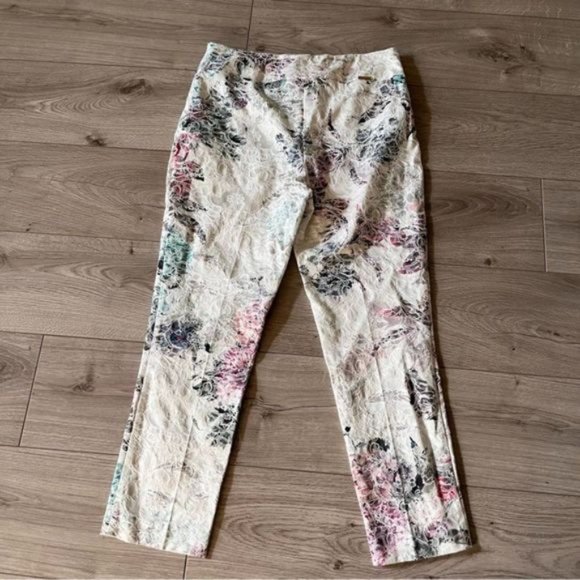 Joseph Ribkoff Relaxed Fit Floral Print Casual Pant Trouser Size 12 - Picture 4 of 9